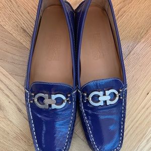 Salvatore Ferragamo indigo moccasins-like new
